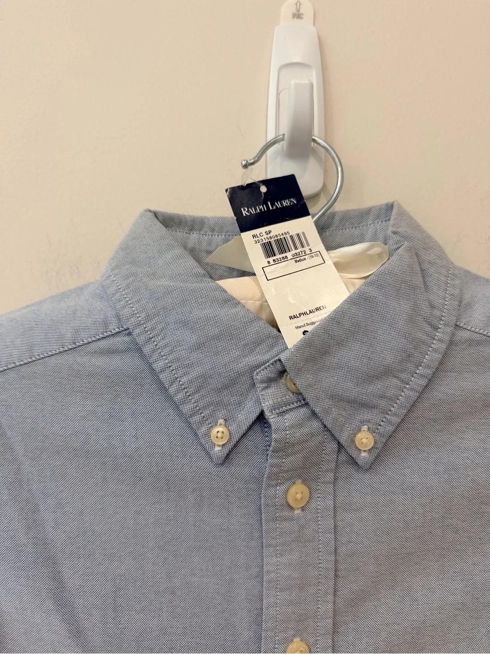 Ralph Lauren Light Blue chambray Button-Down Oxford long sleeve Shirt